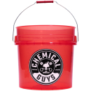 Chemical Guys 4,5-Gallonen Wascheimer transparent Rot mit Logo