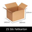 Versandkarton Faltkarton 185 x 140 x 120 mm 25 STK